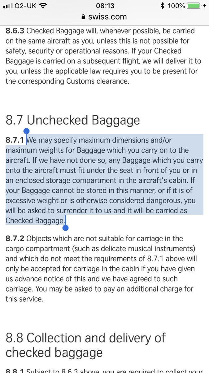 swiss air delayed baggage compensation