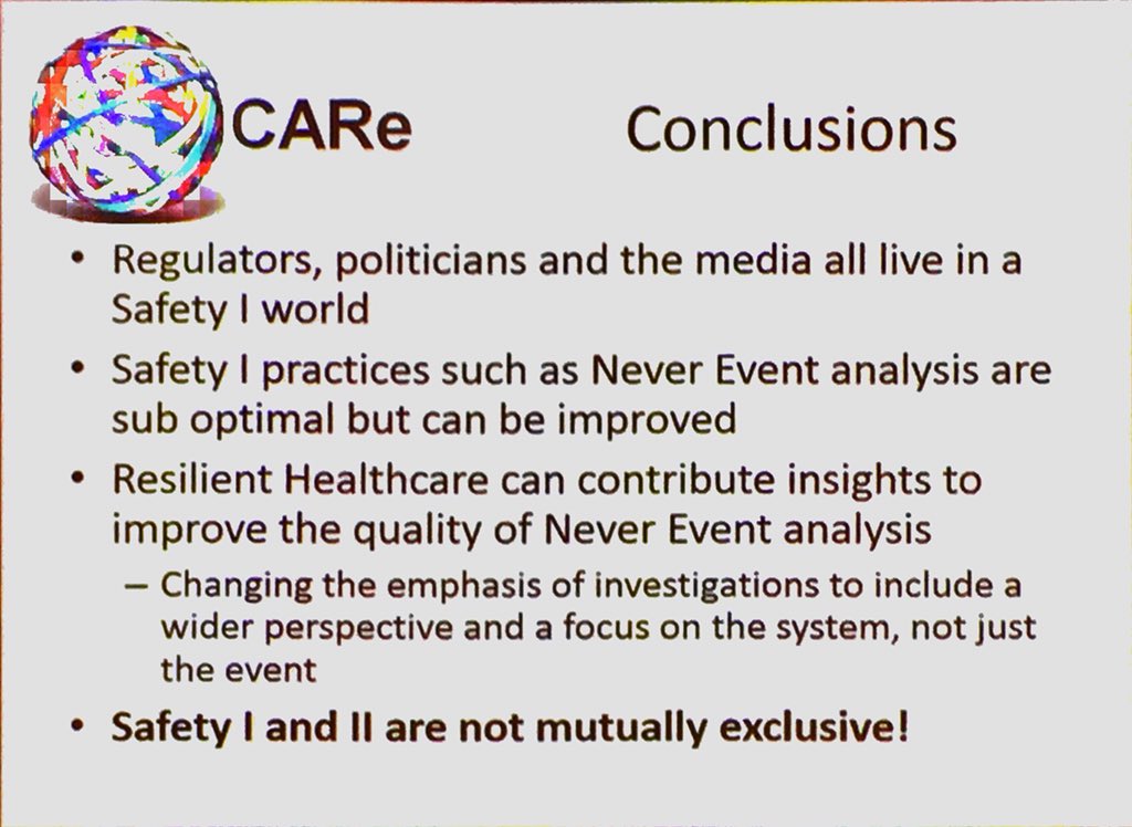 davidjvaughan's tweet photo. Great talk on safety1/2 in never events from Janet Anderson @CARE_KCL @JJackson_RN @JBraithwaite1 @HorsleyCarl @perkieturkey @maritsdv #RHCN18 https://t.co/fMhRO3ZYPy