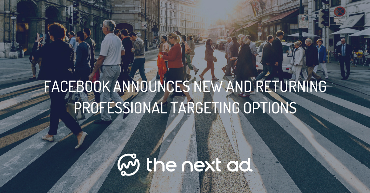 Facebook is introducing some new and returning professional target options! Find out everything you need to know here! mi8.ly/s4y7sc