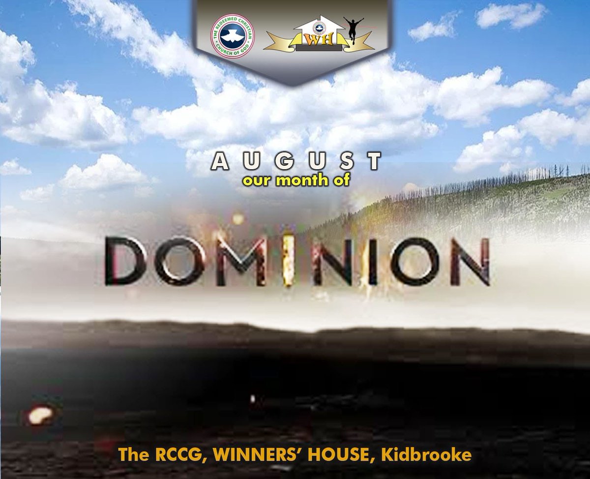 Welcome to the month of DOMINION in Winners’ House! We pray that you and your family will have Dominion over every area of your lives IJN! Have a blessed week, go forth and DOMINATE!💪🏾🙏🏾🔥
#SpiritualDominion
#FinancialDominion
#PhysicalDominion