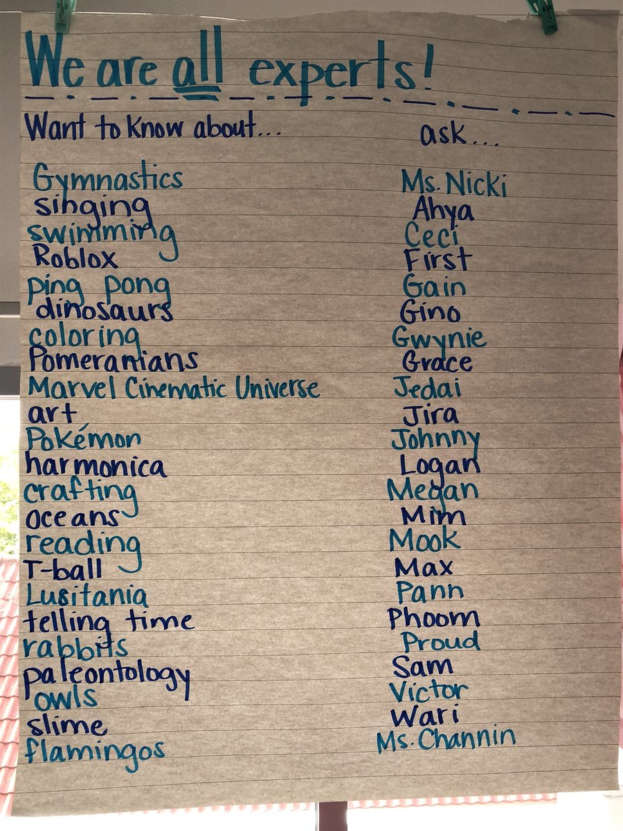 nnruthai's tweet image. Super 1st day @RuamrudeeBKK 👍🏻 I like to start with @soulpancake’s Kid President pep talk, then make a specialist anchor chart to show we are all learners &amp;amp; teachers. Thx @KristinZiemke 4 the idea via Amplify!