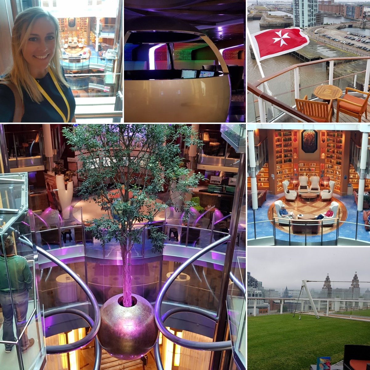A floating tree, silent disco, Martini ice bar, half an acre of specially engineered real grass and the best spot for a table for two... All part of the fun aboard #celebritycruises Eclipse. Great to listen to inspirational speakers aboard too at #Gnow.
