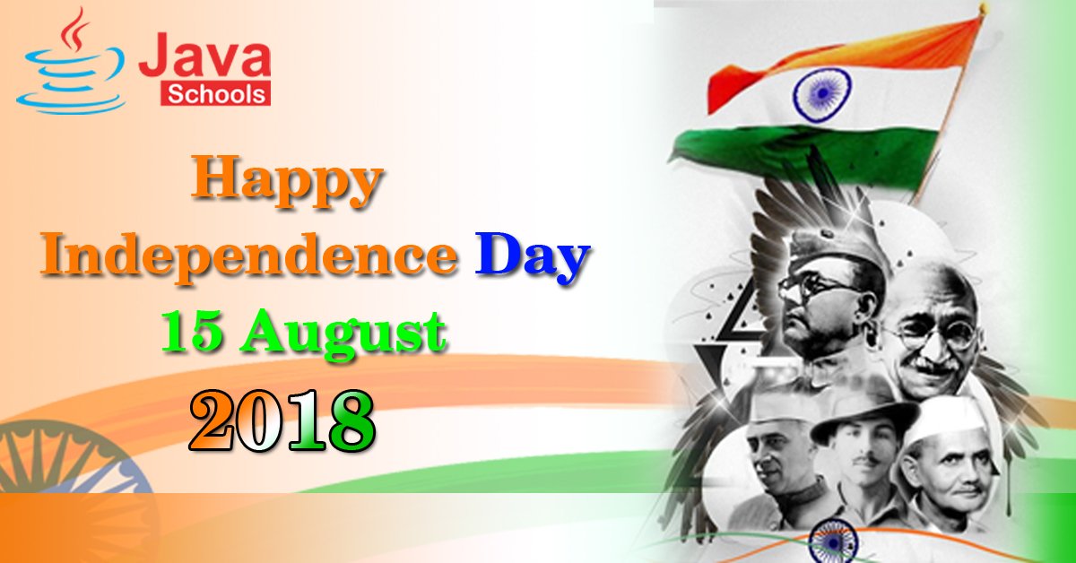 ipshita005's tweet image. Happy Independence Day, August 2018 | Java Schools
Visit Here: javaschools.in
Call @ 9818467801
#JavaInstitute #JavaSchools #JavaTrainings