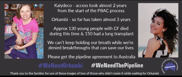 Aleta Gibbs (@leta70) on Twitter photo We don’t just need Orkambi our lives depend on faster access to breakthrough medications. @GregHuntMP <a href="/CatherineKingMP/">Catherine King MP</a> <a href="/VertexPharma/">Vertex Pharmaceuticals</a> <a href="/healthgovau/">Australian Dept of Health, Disability and Ageing</a>
#WeNeedOrkambi #WeNeedThePipeline
#FallingThroughTheCracks We don’t just need Orkambi our lives depend on faster access to breakthrough medications. @GregHuntMP <a href="/CatherineKingMP/">Catherine King MP</a> <a href="/VertexPharma/">Vertex Pharmaceuticals</a> <a href="/healthgovau/">Australian Dept of Health, Disability and Ageing</a>
#WeNeedOrkambi #WeNeedThePipeline
#FallingThroughTheCracks