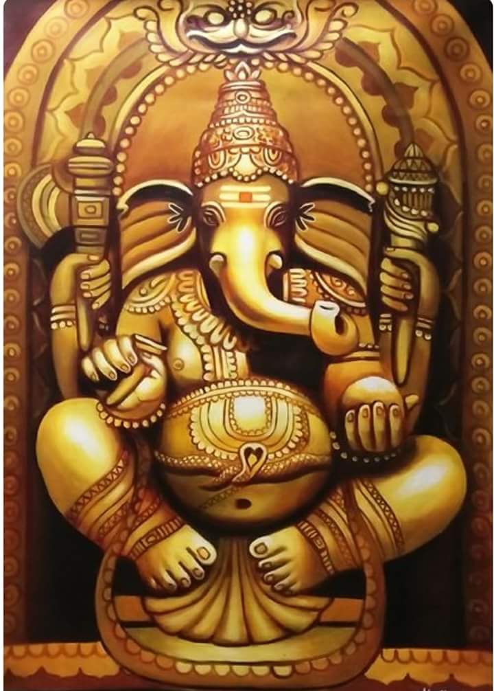 #LordGanesh 27-Dhoomravarna - Smoke-Hued Lord28-Durja - Invincible Lord29-Gajanana - Elephant-Faced Lord30-Gajananeti - Elephant-Faced Lord31-Gajavakra - Trunk of The Elephant32-Gajavaktra - one who has Mouth like an Elephant33-Ganadhakshya - Lord of All Ganas (Gods)