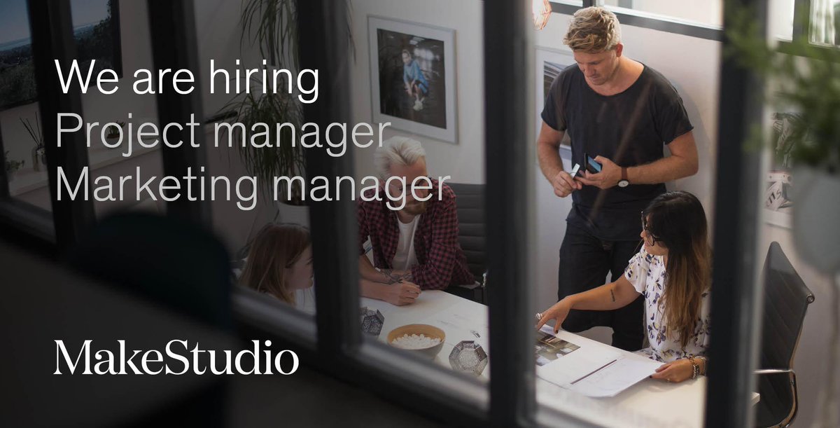 Make Studio nurtures and promotes exceptional talent, we are excited to announce two new opportunities to join our team. Click to find out more: lnkd.in/d5D-KrQ #Careers #Marketing #ProjectManagement