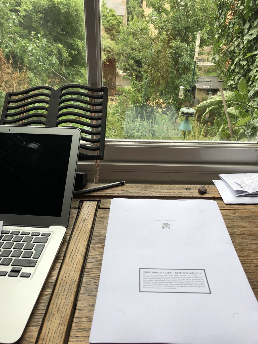 Proofing my typeset novel at the desk where I finished re-writing it in 2017, except I didn’t live here then. Life is strange!!