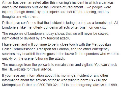 Sadiq Khan tweet media