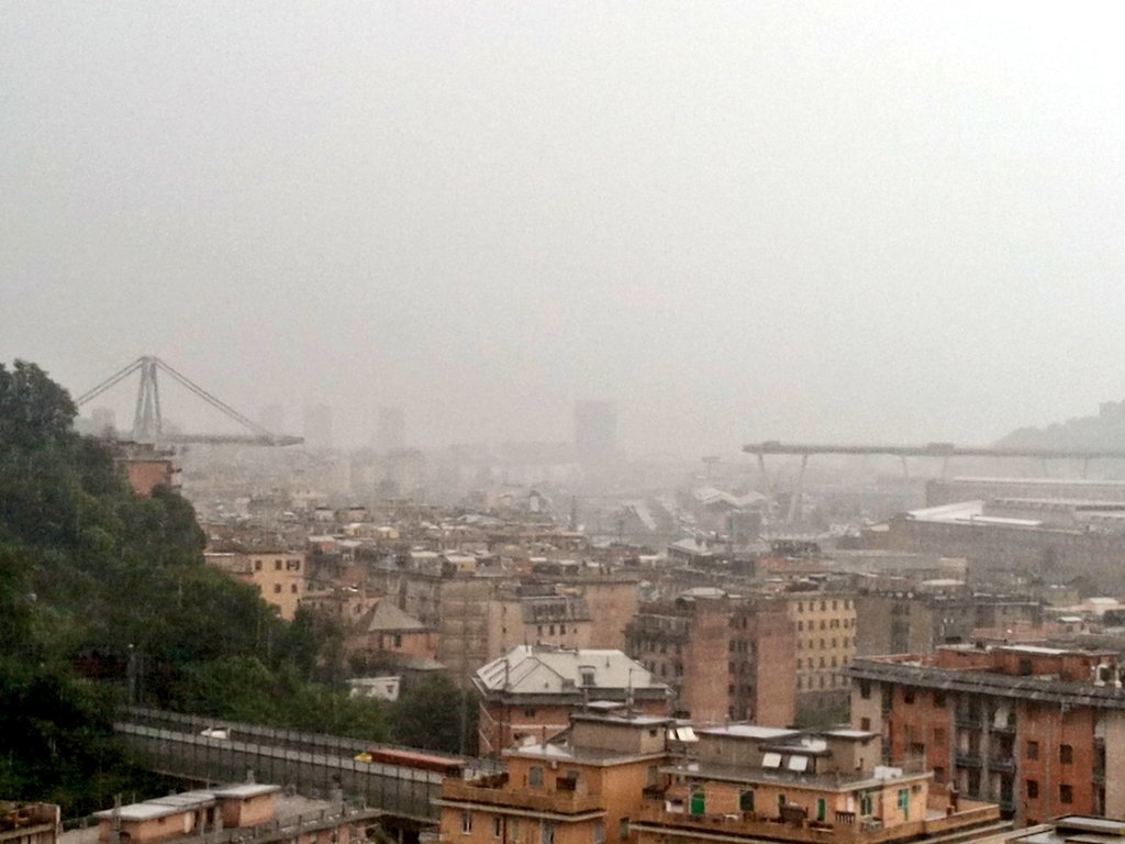 Questo vedo da casa mia. 
Una scena terrificante, insopportabile.
#Genova