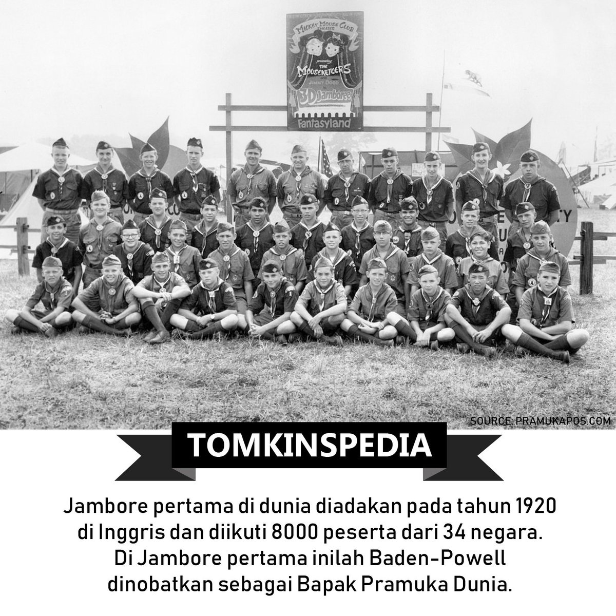 TOMKINS Indonesia בטוויטר: "Jambore pertama di dunia diadakan di ...