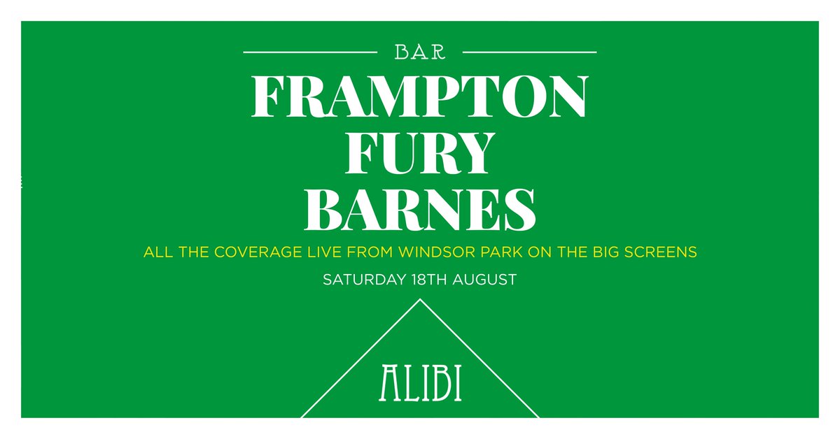 Live boxing at the Bar this Saturday! #Frampton #Fury #Barnes #Boxing #AlibiBar