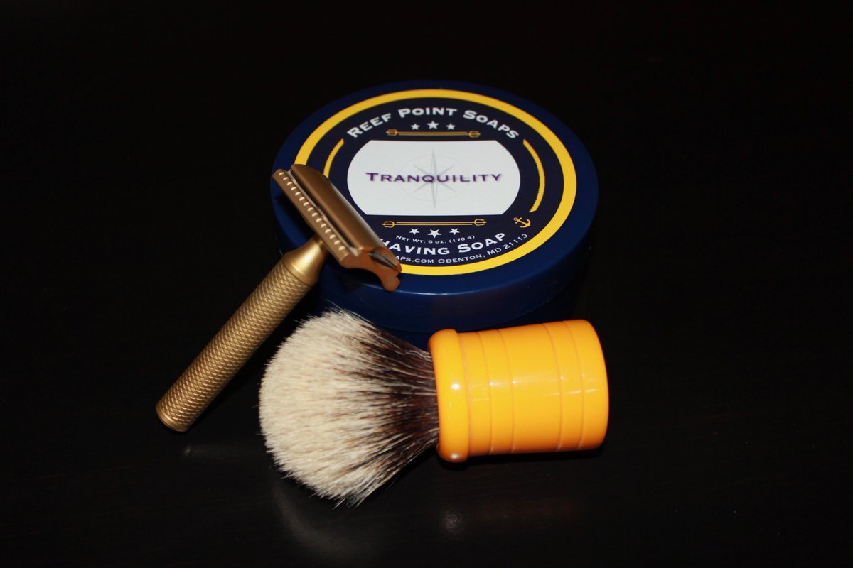 lclint64's tweet image. SOTD #wetshaving, #karveshaving Christopher Bradley, Rudy Vey with TGN Finest and @ReefPointSoaps