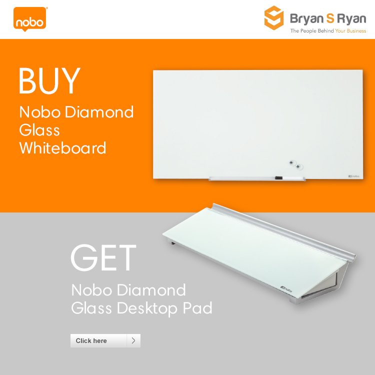 BryanSRyan's tweet photo. Get a Nobo Diamond Glass Desktop Pad with a Nobo Whiteboard! #nobo #officesupplies #whiteboard https://t.co/NiYyfs38s2 https://t.co/TmYXd3HvKq