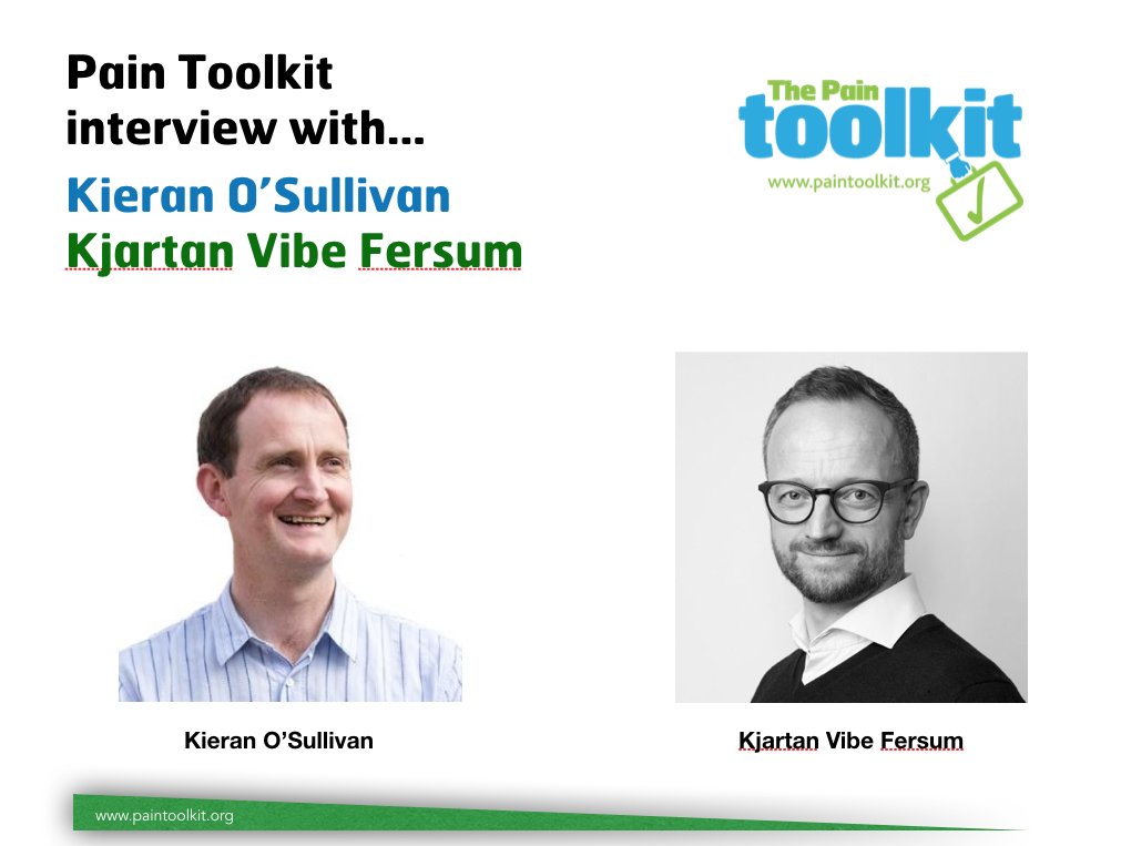 paintoolkit2's tweet photo. #PainToolkit TV interviews with Kieran O’Sullivan @kieranosull and Kjartan Vibe Fersum @kjartanfersum https://t.co/AsjMq23cT9
Also mentioned in the interviews @MyCuppaJo @SandyHiltonPT @SarahHaagPT @PeteOSullivanPT https://t.co/i5yUtN7rGf