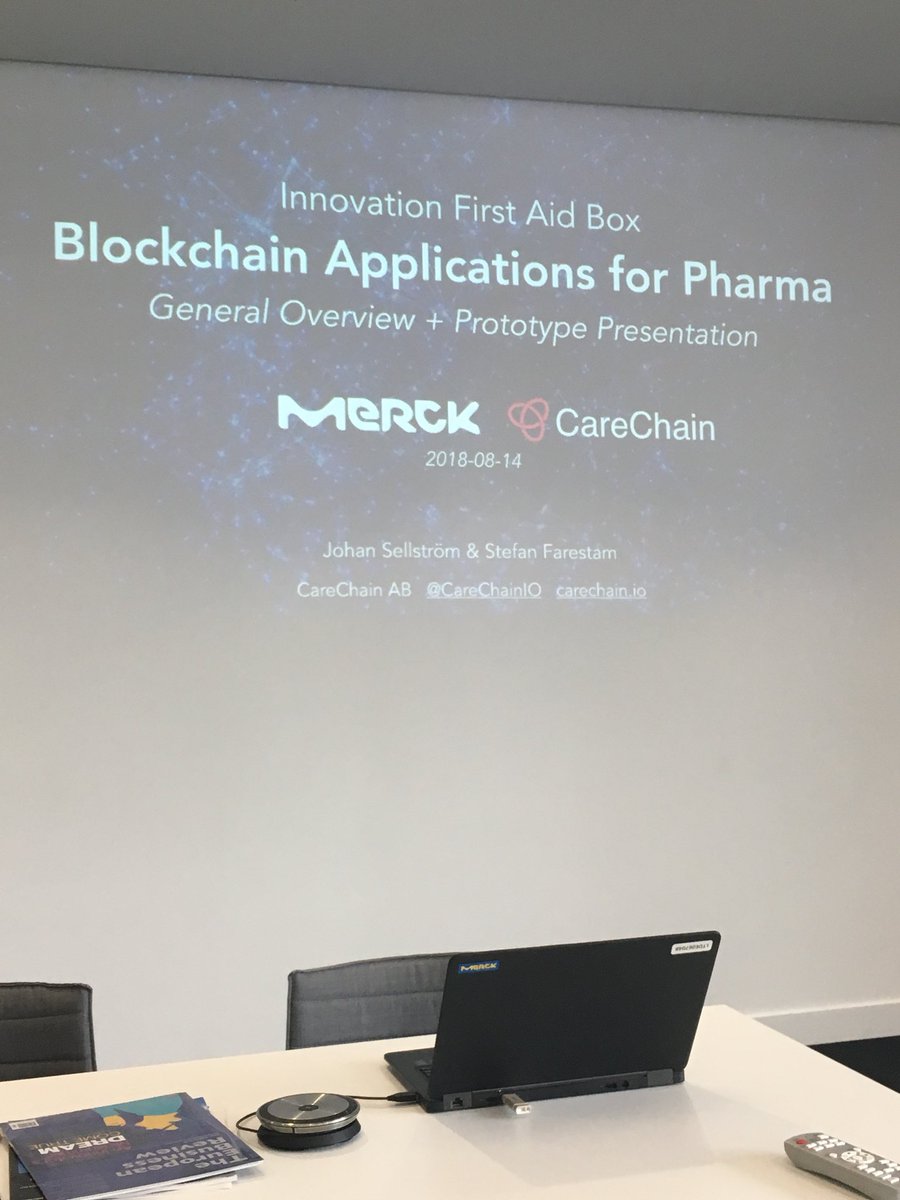 Kicking off at our Global HQ with <a href="/CareChainIO/">CareChain</a> and presentation of a <a href="/MerckHealthcare/">Merck Healthcare</a> #Blockchain prototype.