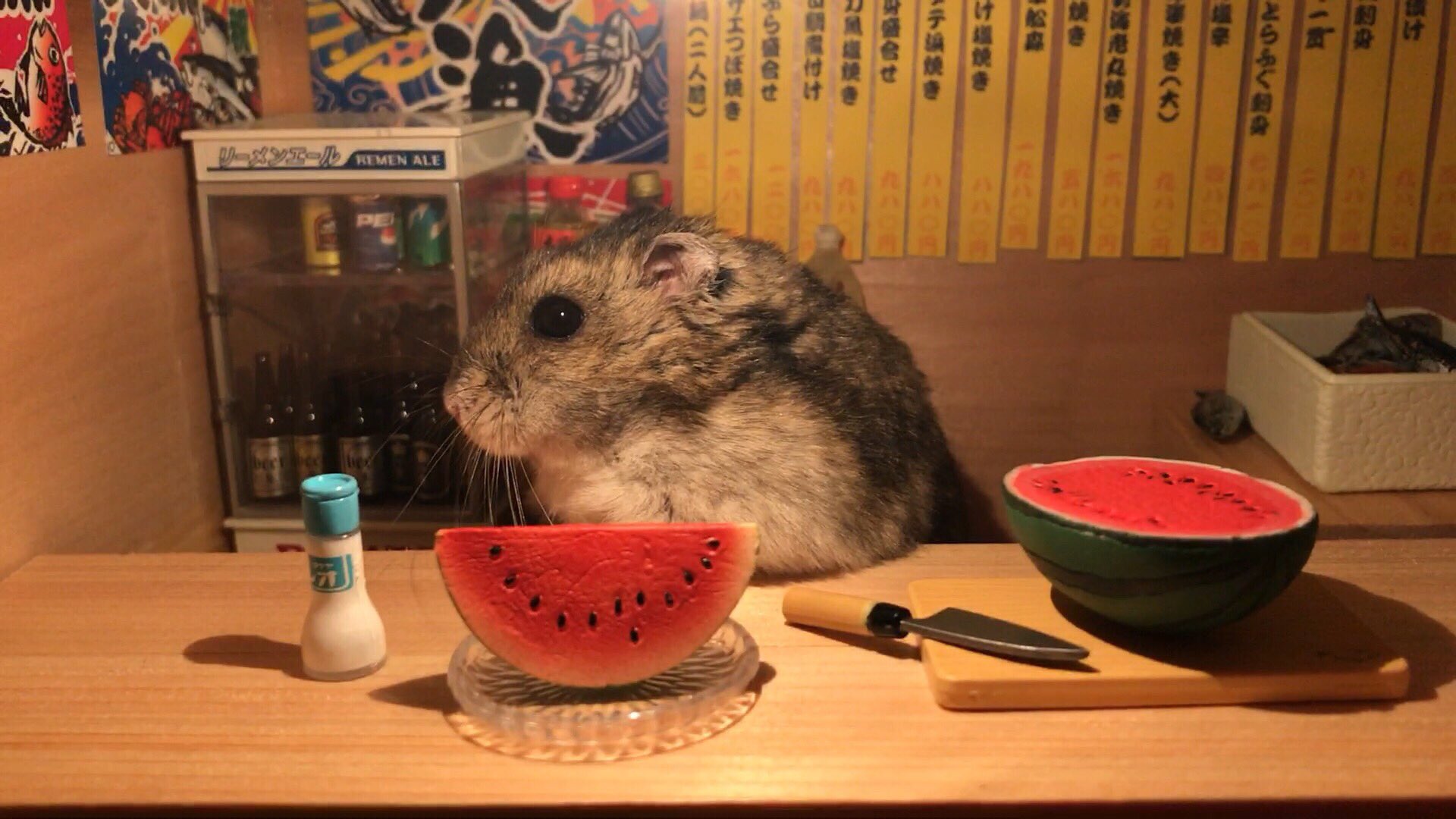 食いしん坊ハムスターの夏休みがかわいい 蚊取りブタさんと