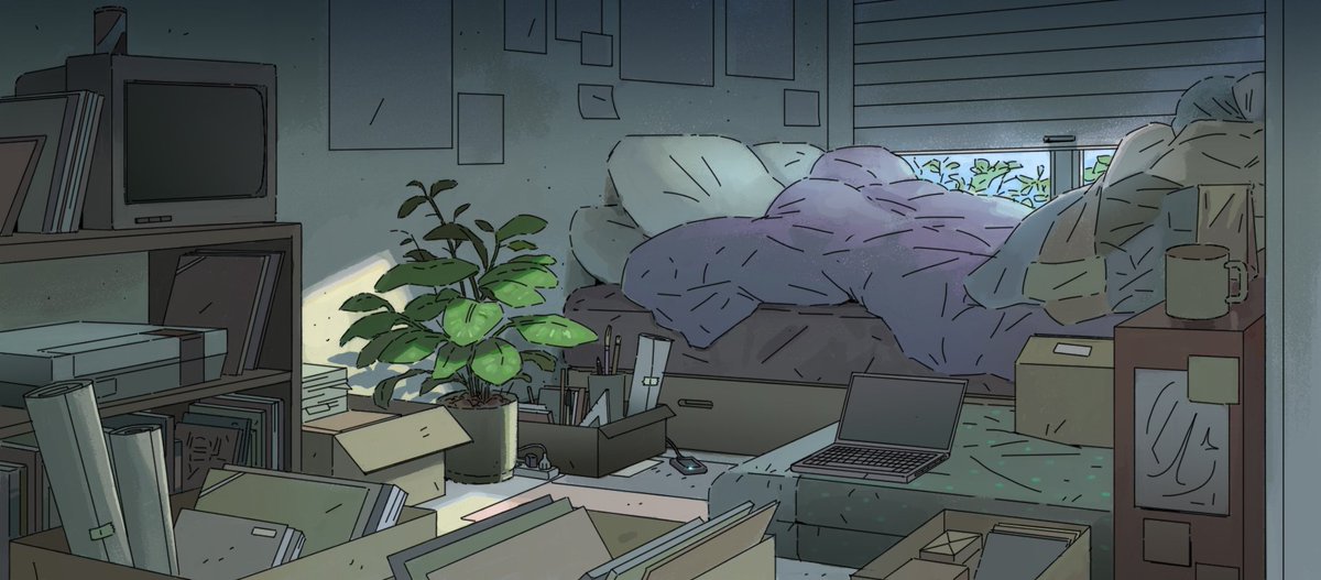 (Im still doing this exercize between REAL BACKGROUNDS IM ACTUALLY GETTING PAID FOR where i try to get better at whatever)

#backgrounds #layout #room #bedroom #ArtistOnTwitter #svn 