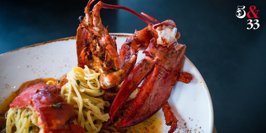 Red and super delicious? Our lovely lobster! Come and enjoy a lobster and glass of wine for only €25, every Tuesday! ➡️bit.ly/5and33_Lobster…