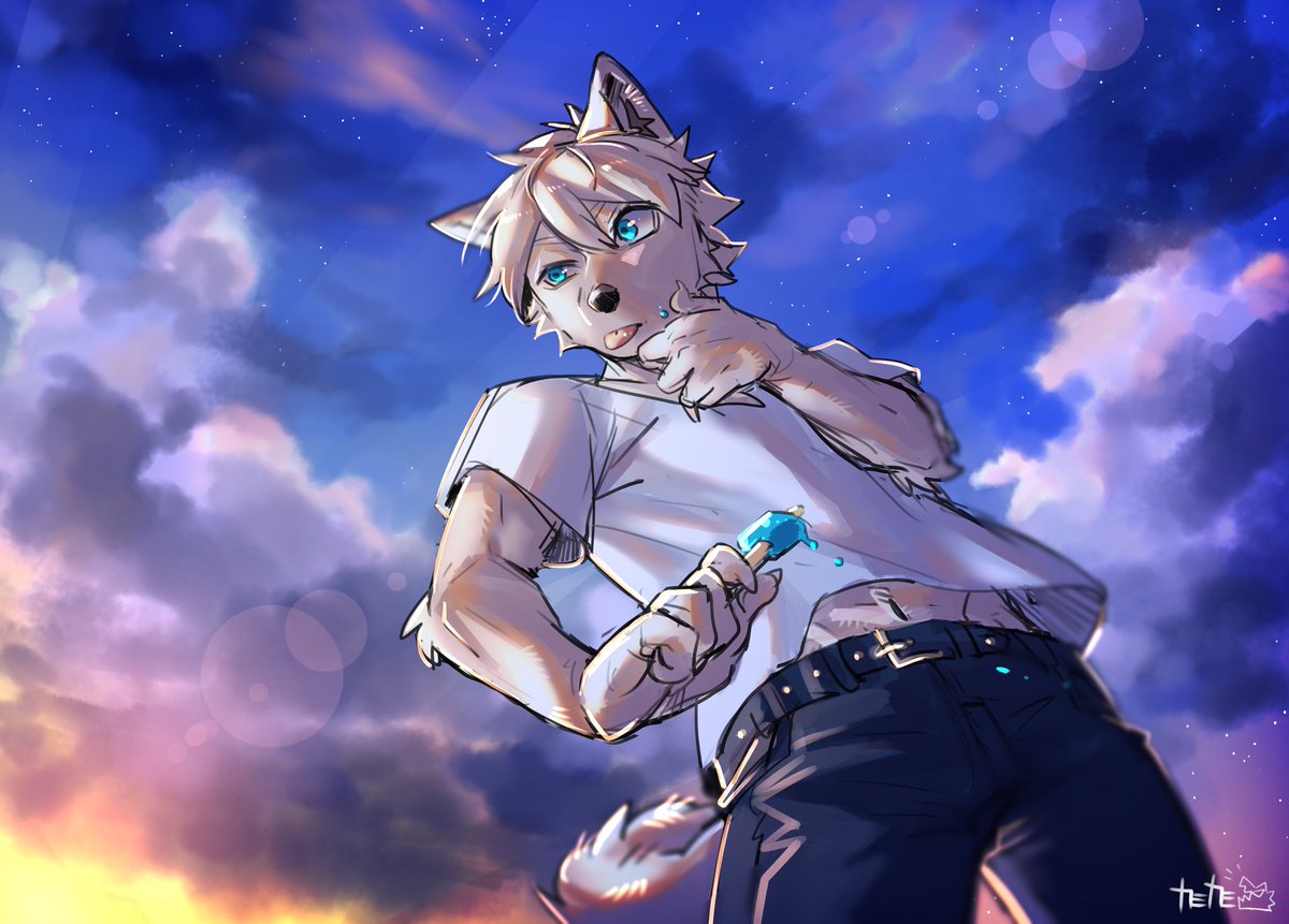 「息抜きにレナンイと夕暮れ!?? 」|カミカミ/Kamikamiのイラスト