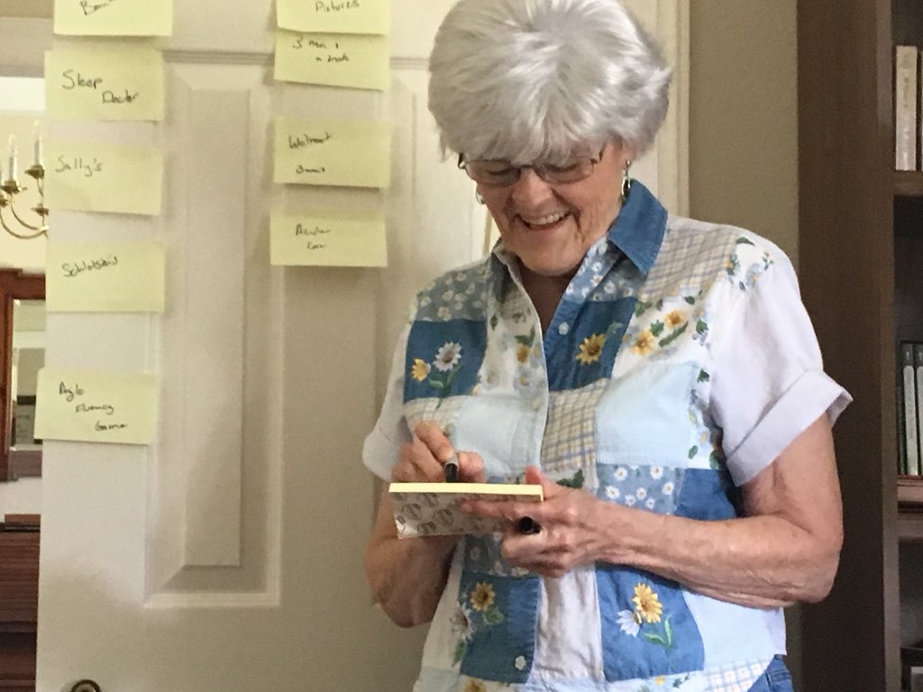 zurcherart's tweet image. Part of my #agile2018 trip is always the visit home. Taught mom and dad sine agile telease planning to make the visit smooth. Mom was impressed. Should have done this years ago.