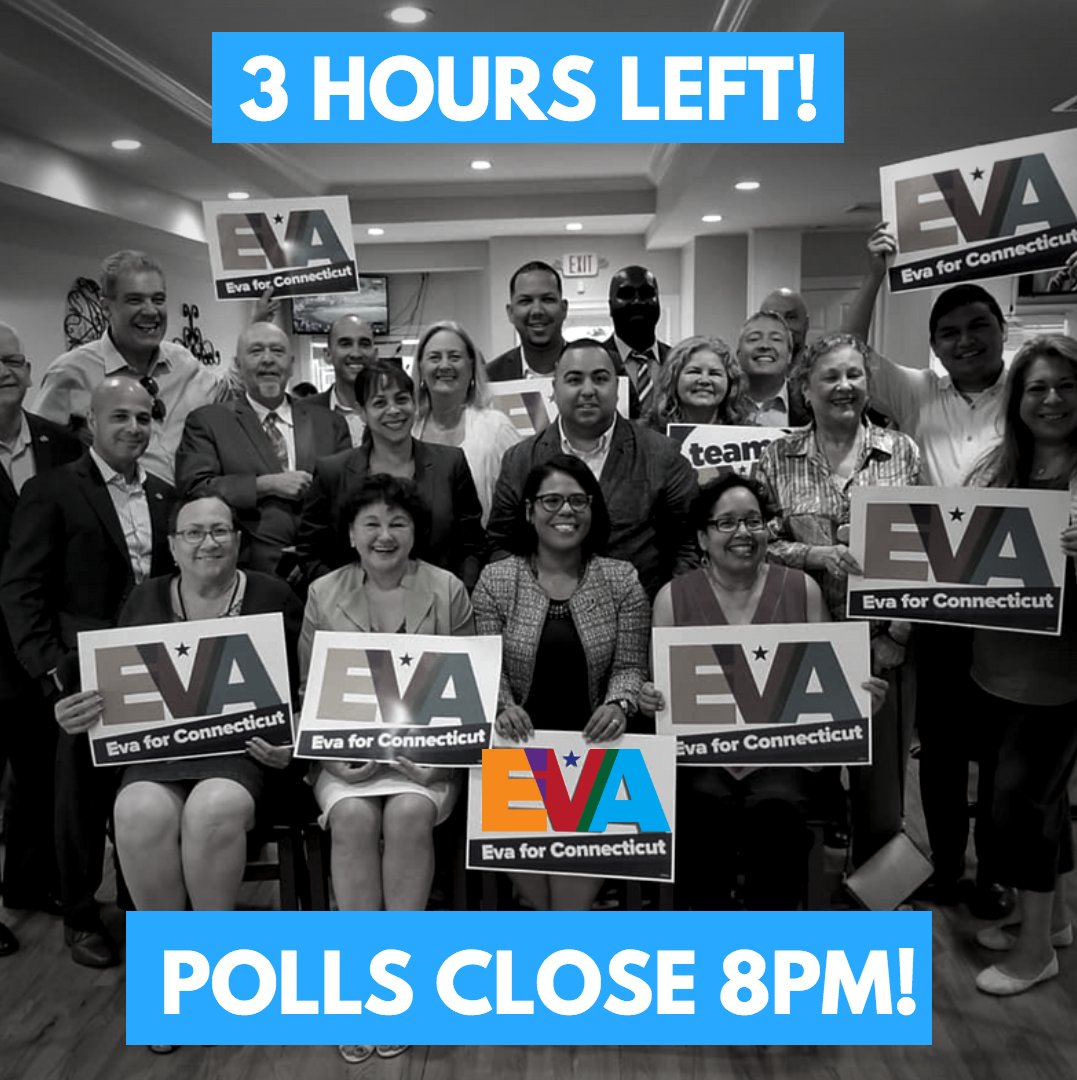 EvaBerZim's tweet photo. You just got off work. Now go make history.
#Vote #CTPrimary #EvaForLG
Find your polling place here:
https://t.co/xnDuducI1O https://t.co/V9DJmwzwqo