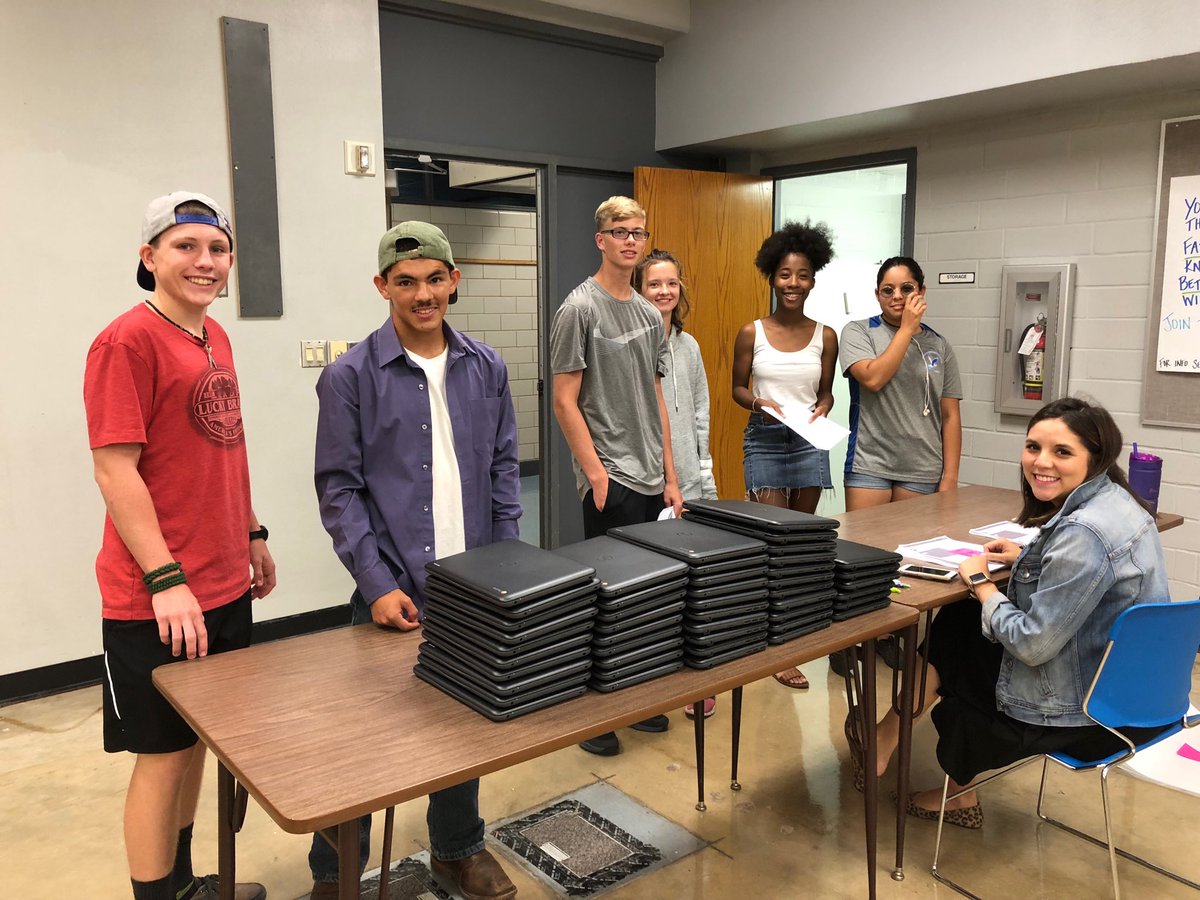 RoHawkReady's tweet image. And we are off! New Chromebooks being issued to Randolph High School students. On our way to Future Ready!