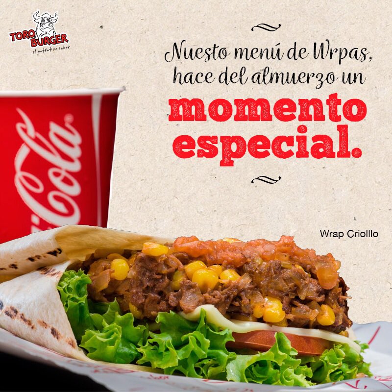 toroburgercol's tweet photo. Hoy es día de probar un sabor diferente🤔😋. Ven a probar #ElAuténticoSabor de un #WrapCriollo 🌯🤤 solo en #ToroBurger. https://t.co/fHIcmIXoOA