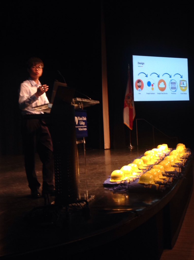CTEMiami's tweet photo. Student intern Jinming Liu @GolemanGators @NAFMiami Academy of IT shares his summer internship project to 300 CTE educators @MDCPSSTEAM https://t.co/dTgNImj5kq
