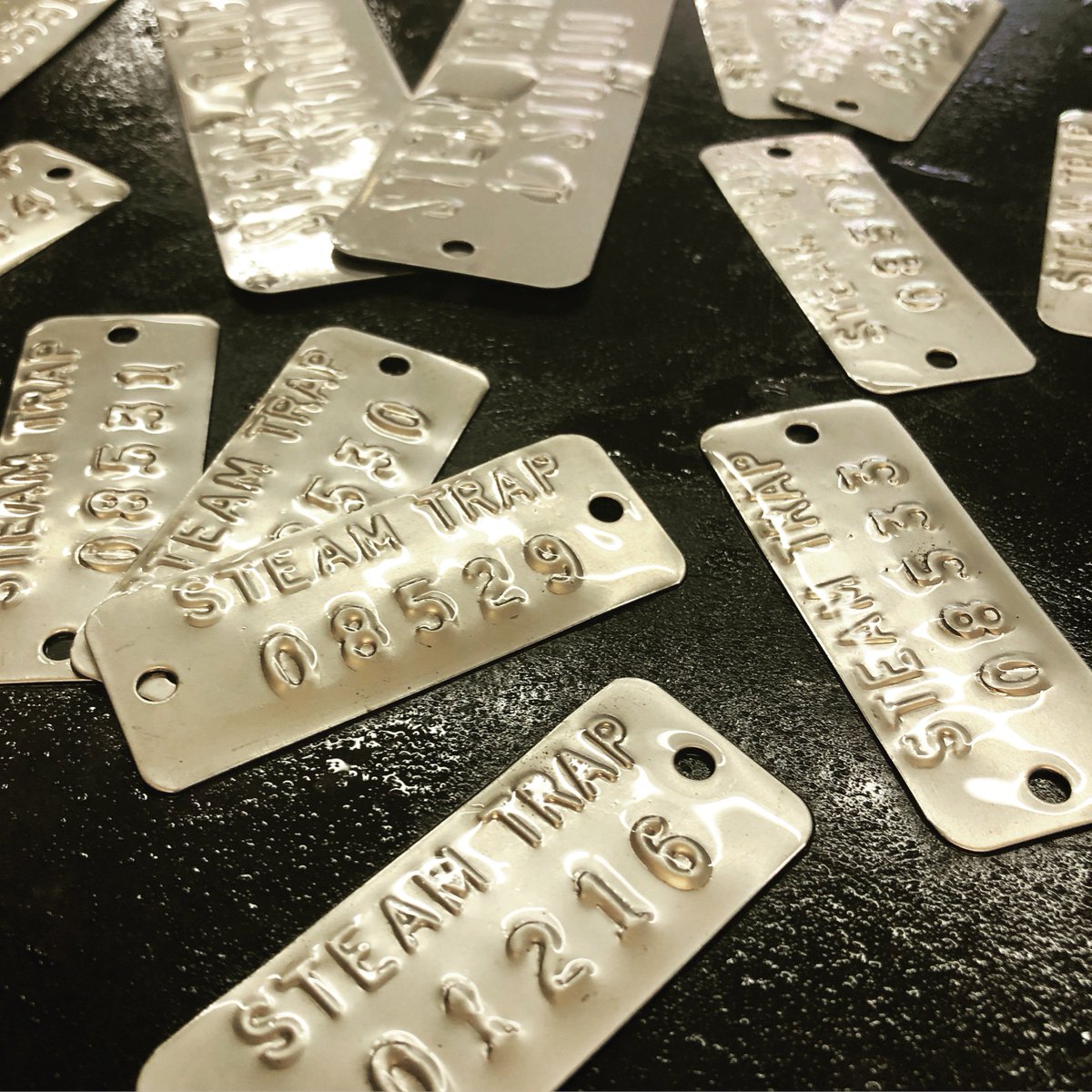 MetalMarkerMfg's tweet photo. Donβt sweat the heat of trying to find the right tag π°. Metal Marker has your cool solution. #SteamTrapTag #MarkedIt #MetalTags #IDTag #AssetTag #EmbossedTag #IdentificationTag #CustomNameplate #AssetLabel #SerializedTags #CustomIDTag #ManufacturingID #FreeQuote #CustomSolution https://t.co/qDwTAnRIQB