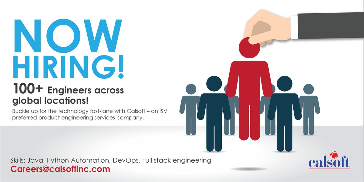 Calsoft is hiring 100+ engineers across #java #pythonautomation #devops #fullstack engineering #Pune  #engineers Launch your career now!