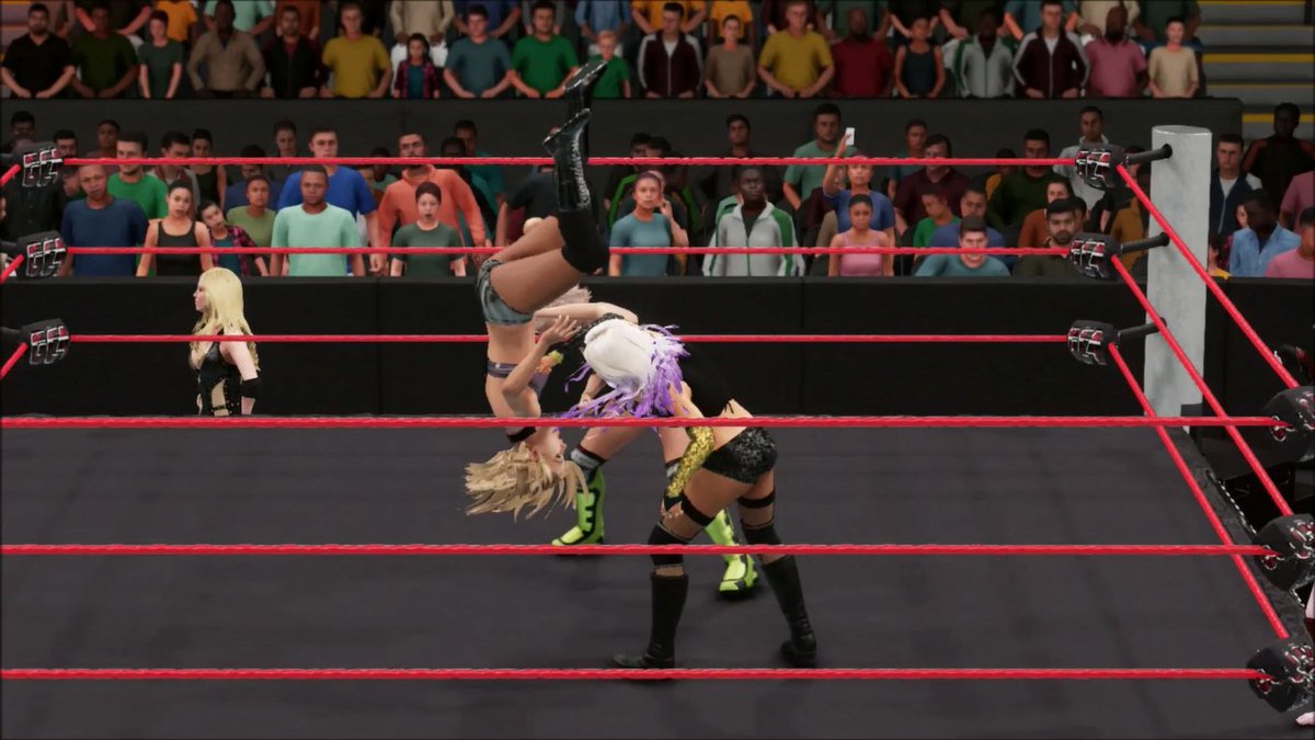 GCAWRESTLING2K's tweet photo. On the #GCASeason2 premiere, The Lightning Angels (@xMarilynnMarie &amp; #AshleyKing) managed to defend there GCA Women's Tag Team Titles against @TheBritneyQuinn &amp; #KariHanson! After the match, the champs ambushed One Hive sending them a very clear message! #GCAWrestleVerse #WWE2K18 https://t.co/A4KHm7m4HS