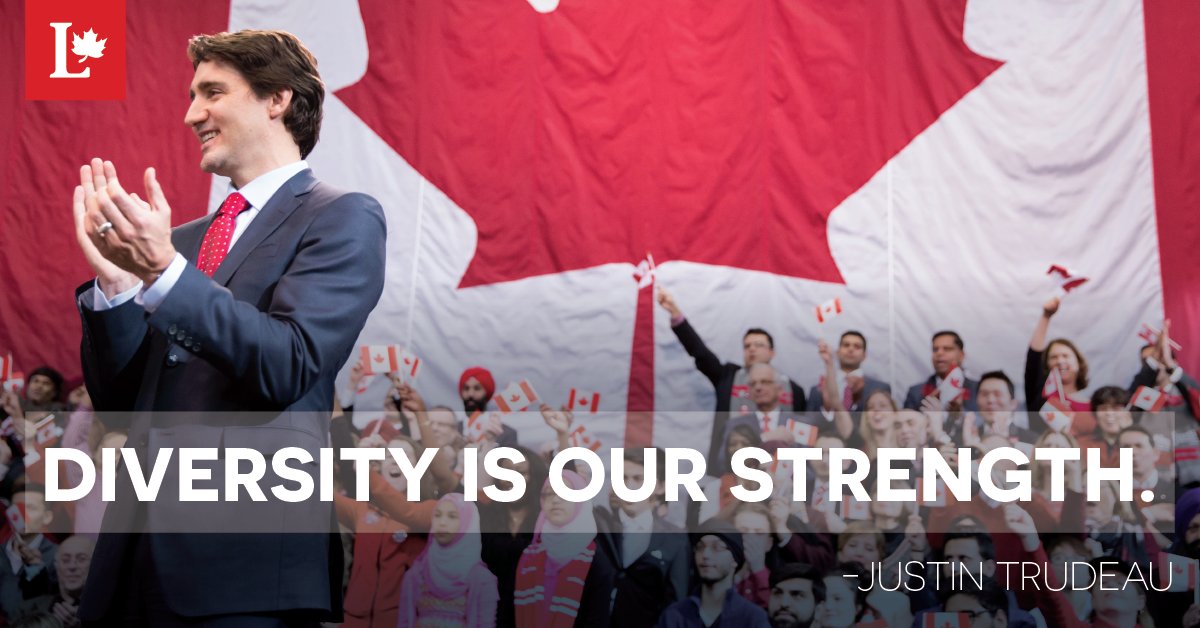 liberal_party's tweet photo. Canada is strong not in spite of our differences, but because of them. RT if you agree. #cndpoli https://t.co/u23nn06PHd