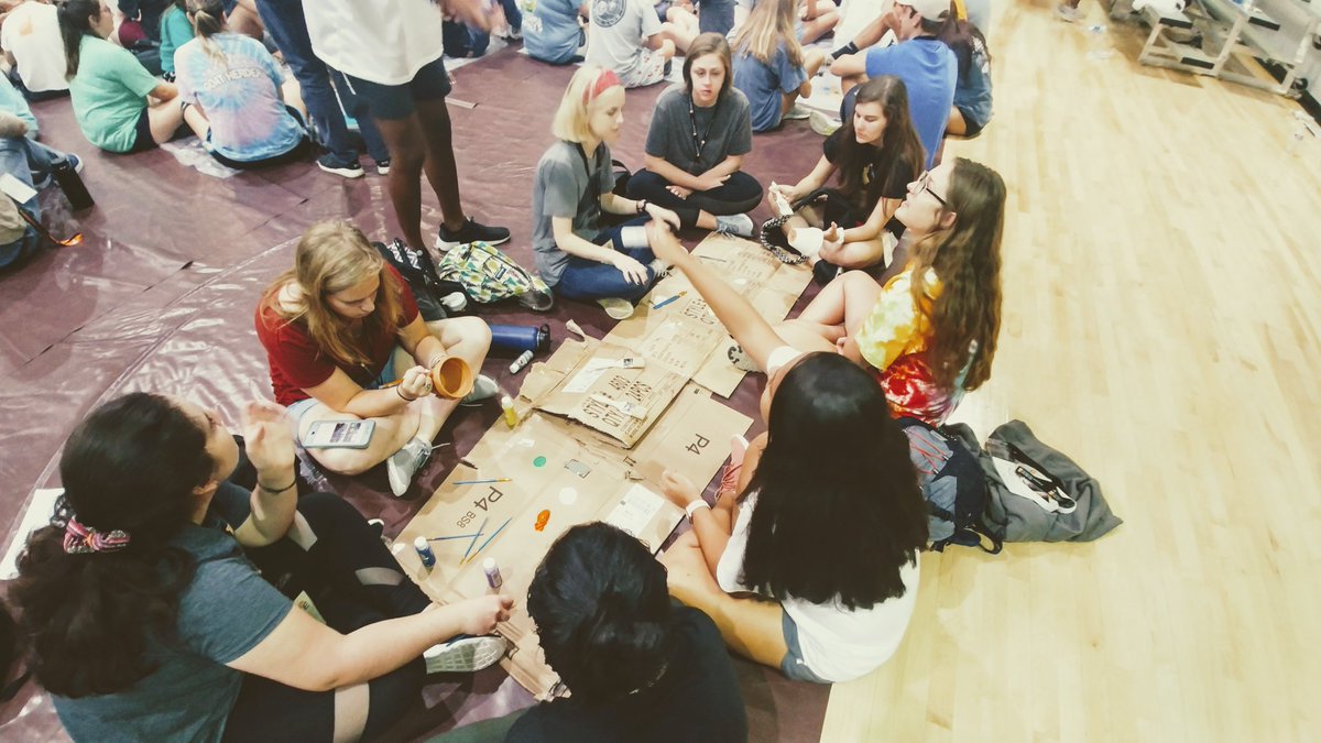 UTKnoxvilleNews's tweet photo. Around 250 first-year students are creating bags for Knoxville's homeless community, dog toys for the East Tenn. Humane Society, and painted flowerpots for a retirement community during their first days on campus with #IgniteServes. #VolunteerSpirit https://t.co/2JqJGvFKYK