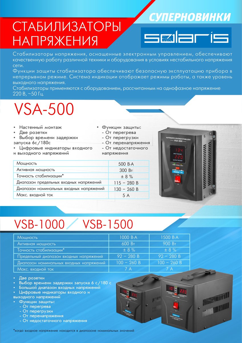 sellingby's tweet photo. Стабилизатор напряжения Solaris VSA-500 (500 В*А; 130-260 В; 2 розетки; настенный монтаж) https://t.co/6ZKuGGguOx