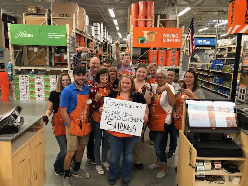 thdjerryjames's tweet photo. Shawna is J-Towns newest Head Cashier! Congrats and Way2go! So proud of you! @PruittKevin @Fuerstenberg15 @timjamesthd @kathycross2010 https://t.co/BMJHdXGQow