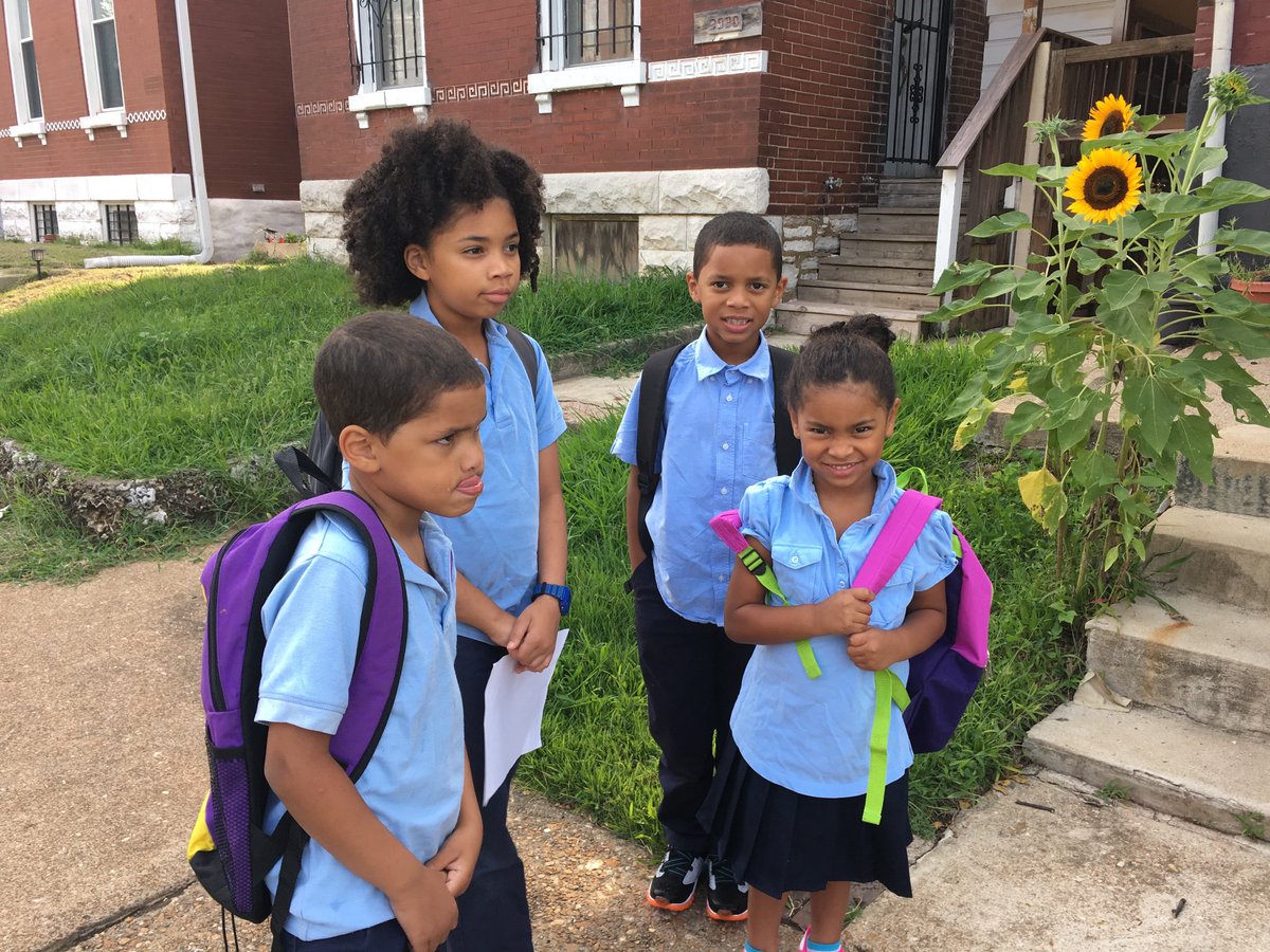 emilyjanehubb's tweet image. 6yo wasn’t feeling his shoes but we got them all to school. Here’s to another great year at Meramec! 4th, 2/3rd, 1st, pre-K 4. #WeChooseSLPS