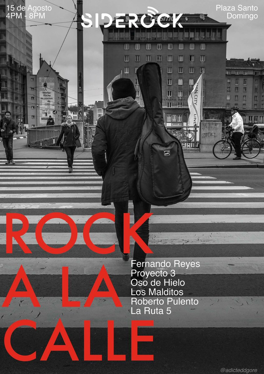 laruta_5's tweet photo. Éste miércoles 15 #diadelrockchileno estaremos con @laruta_5 acústico en Plaza Santo Domingo(frente a Escuela México) Tod@s invitad@s
#laruta5 #acustico #rockalacalle #panoramafamiliar #sindicatorockchillan #fernandoreyes #proyecto3 #osodehielo #losmalditos #robertopulento https://t.co/nFNdiIwuUA