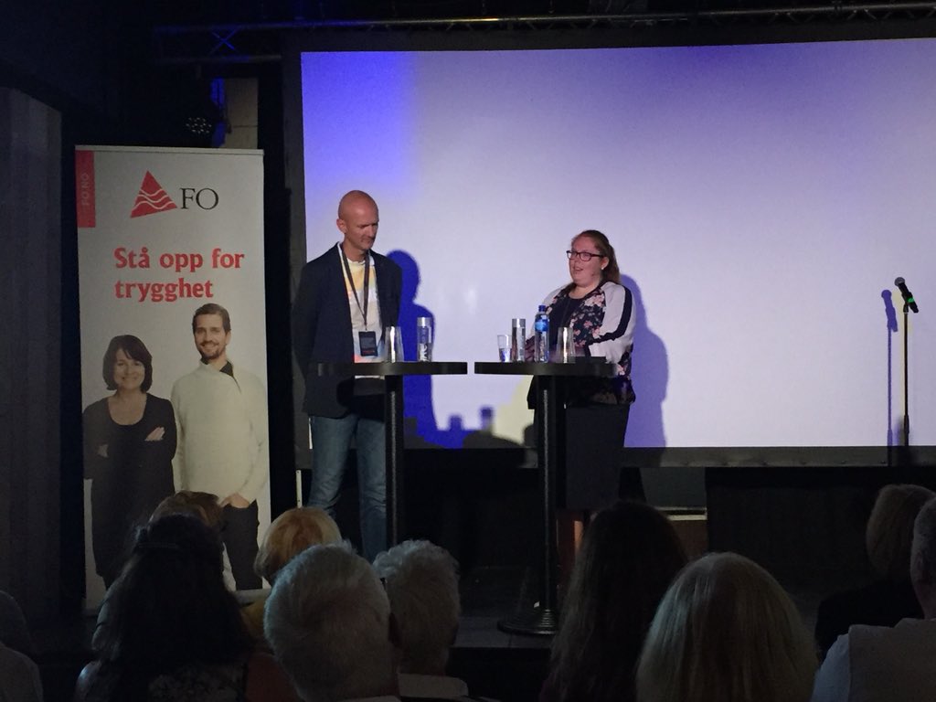 FO_fellesorg's tweet image. Ida Marie Færsand forteller hva det har betydd for henne å få jobb etter å ha prøvd på det i 7 år #arendalsuka2018 #fradrømtilvirkelighet #arbeidsinkludering #heltmed @StiftelsenSOR