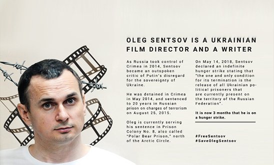 amnesty_de's tweet image. Ukrainian filmmaker #OlegSentsov has gone without food for 3 months today. Let’s not watch Oleg Sentsov die in prison - let’s make sure that August 14 becomes known as Oleg Sentsov Day! Take action now: ⇨ amn.st/6016DQhRq 
#FreeSentsov #SaveOlegSentsov