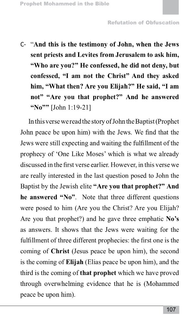 Ref_Obf's tweet photo. Prophet Mohammed in the #Bible

What the Bible says about Prophet Mohammed?

❁ Explaining the Verse
 [#John 1:19-21]
📚 https://t.co/V8HfvRw7QF