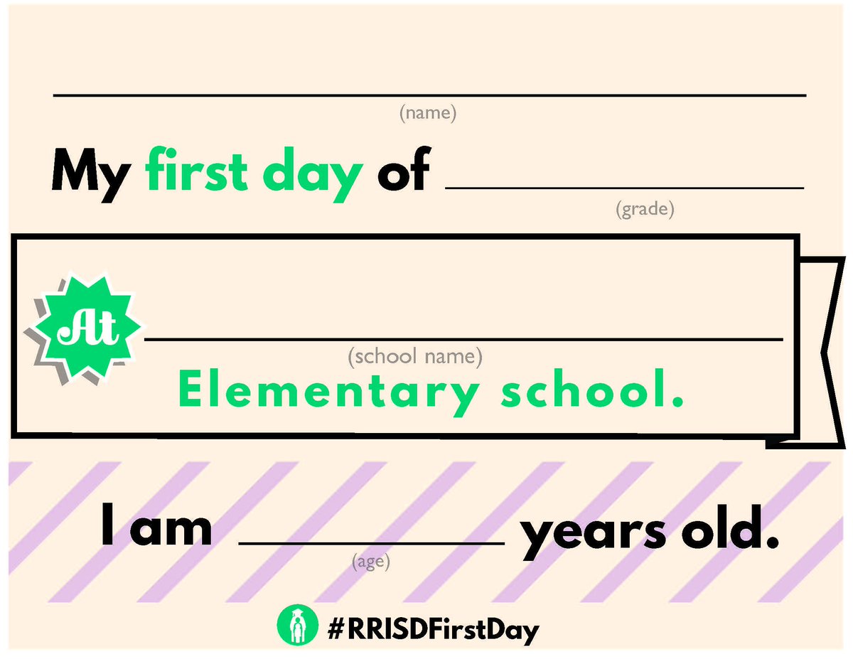 RoundRockISD's tweet photo. Classes start this Thursday, Aug. 16. To mark the occasion, we invite you to print out this “First Day of School” photo sign. 📸
To share your photo with us tag @RoundRockISD on Twitter or Instagram and use #RRISDFirstday. https://t.co/QpS5IRumhO
