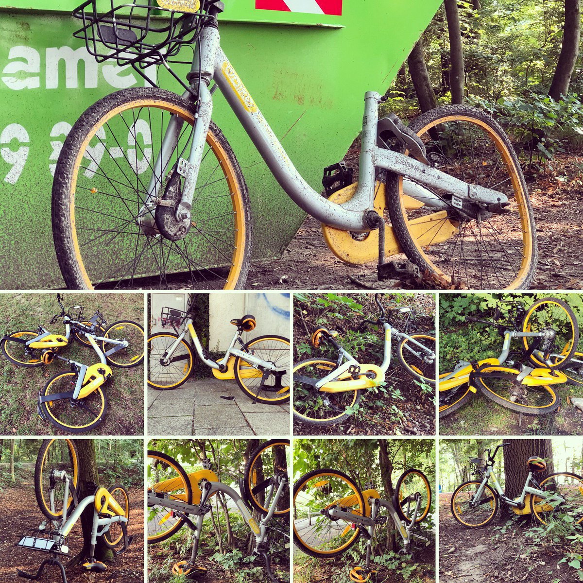 MohawkCustoms's tweet image. There is/was a lot more in Munich.
But i‘m always looking for something special, and i found it!
Rent a Bike!
What a waste... 🤦🏽‍♂️
I think this wasn’t the intention of the company.
@PubliBike hope your bikes are in better shape #PubliBike