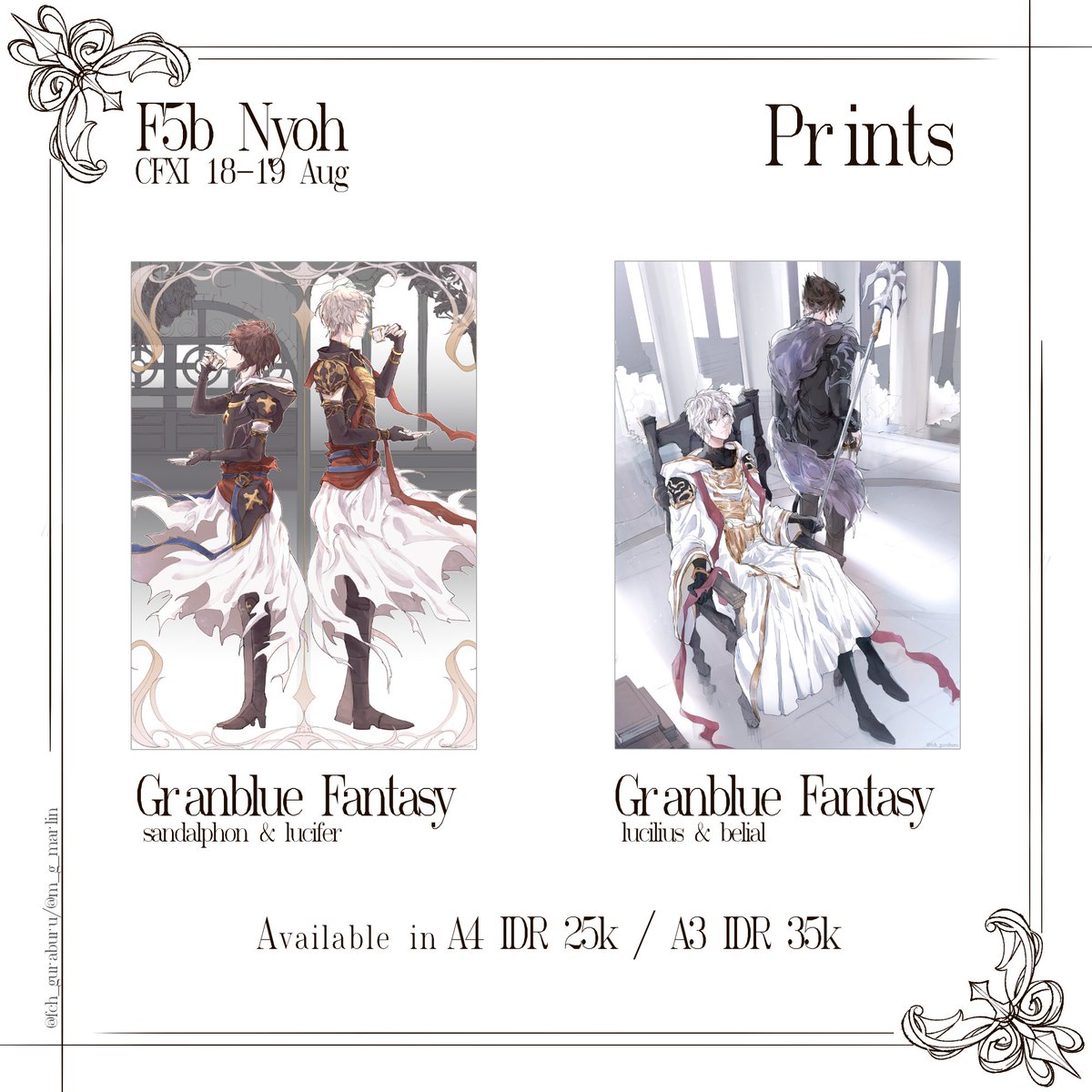 New Granblue stuffs for #comifuro11 #comifuroXI Jakarta, 18-19 Aug @ booth F5b!! RTs appreciated ? 