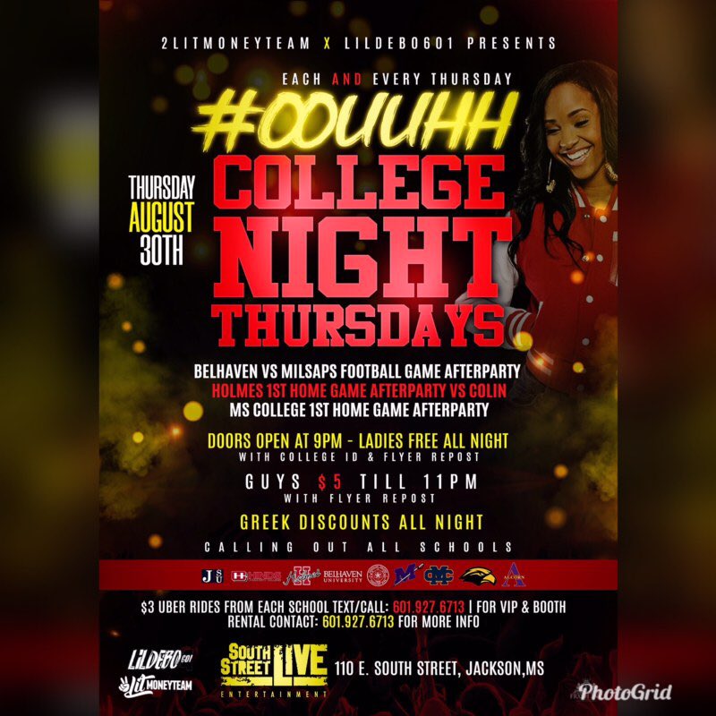 Cali_Boyy_JB's tweet photo. #CollegeNightJxn Thurs Aug 30th 🔥 Each & Every Thursday 🔃 wit @2LitMoneyTeam #2LitMoneyTeam @lildebo601 Message Pics To 601.927.6713 For Your Own Pic 📱 #JSU22 #Hinds20 #Tougaloo22 #Holmes20 #Belhaven20 #Milsaps20 #Alcorn22 #Usm22 #Jsu21 #Jsu20 #Jsu19 #Jsu18 https://t.co/k3ND615U52