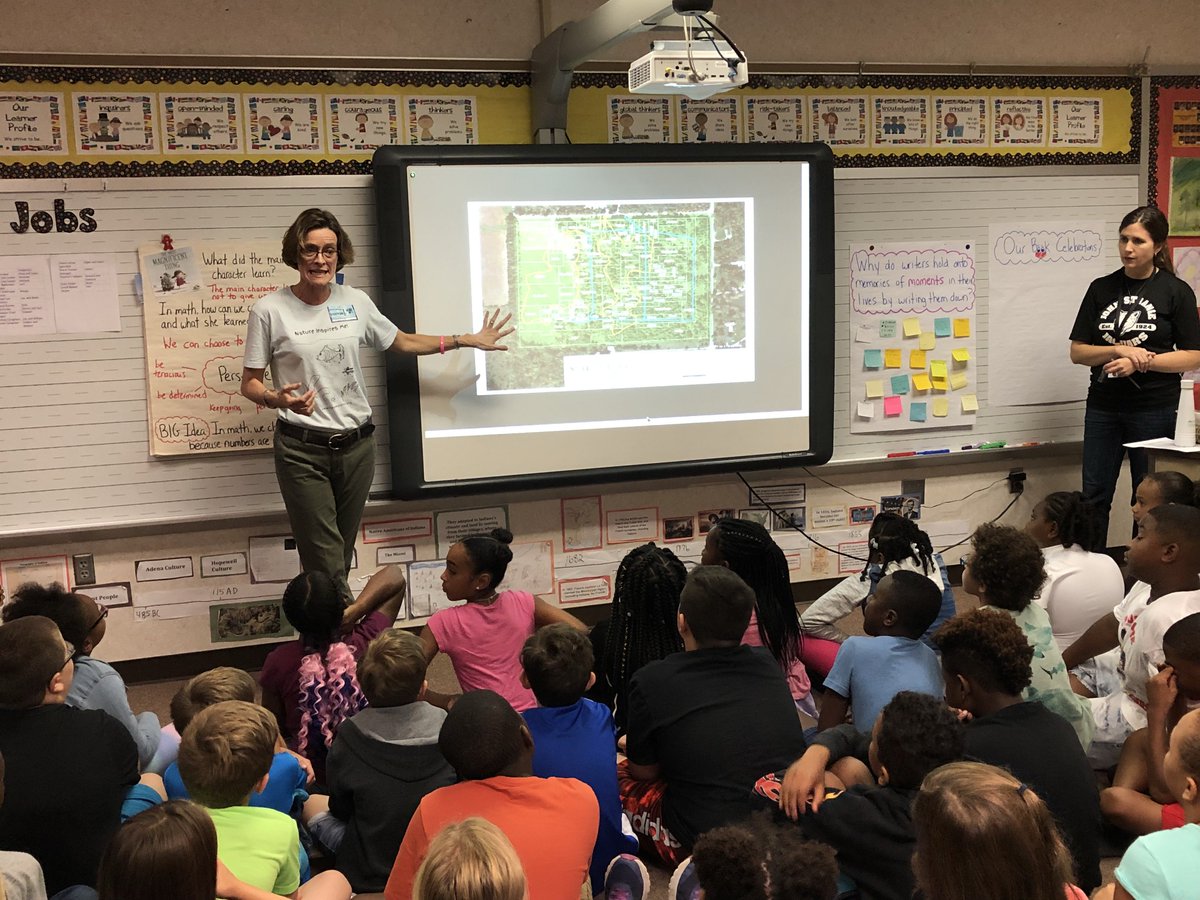 4th graders at JS met with Melissa Moran today from <a href="/IndyParksandRec/">Indy Parks🌲</a>. She discussed the importance of interacting with our natural world, making observations, and enjoying parks and the outdoors! <a href="/msdwt/">Washington Township Schools</a>