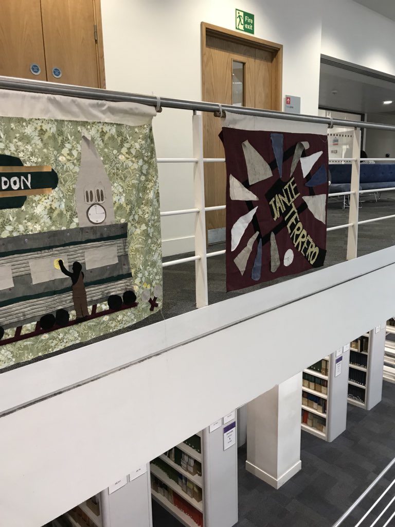 Today we have been at The Women’s Library, LSE researching our upcoming suffragette exhibition ‘Bold Bad Ones’ and we were delighted to see our banners from the #100Banners project!