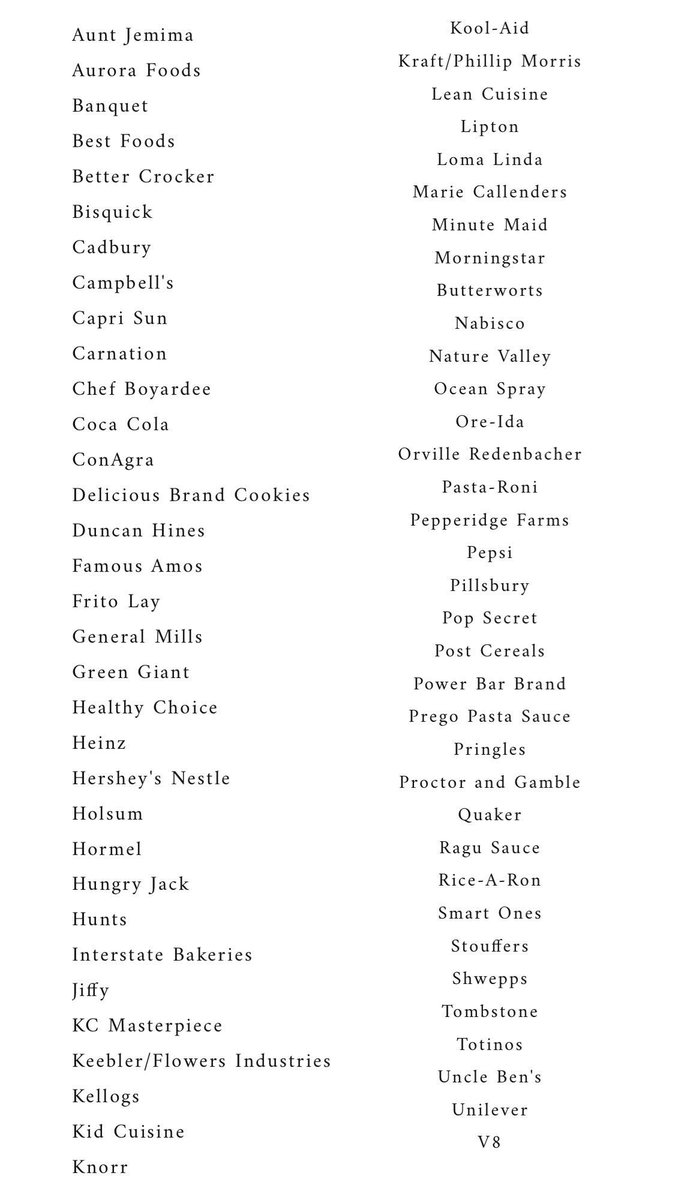 Here’s the list of Monsanto brands to avoid: