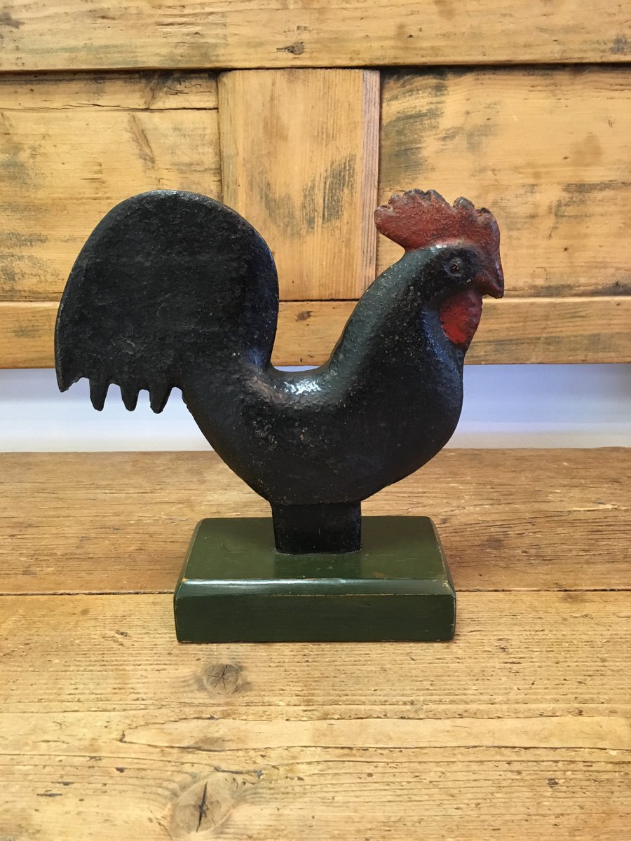 RushAntiques's tweet photo. Don’t be chicken with this decorative antique Rooster Windmill Weight! Cast iron. #antique #antiques #rooster #windmillweight #antiqueshop #antiqueshopping #antiquestore #antiquing https://t.co/9IWZ04GfSG