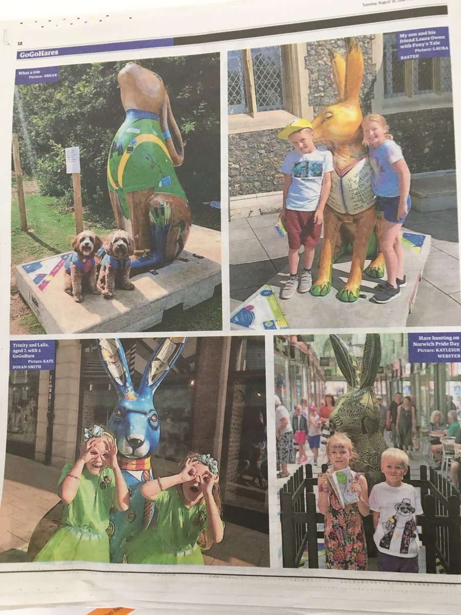 GoGo_Trails's tweet image. Have you bought your copy of the @EDP24 supplement today. #GGH18 @GoGoLepus @GoGo_Robyn @EoECoop @GoGoHaremione @GoGoWardenWillo @professorhare_ @TomCringleArt @Futurist_Hare @GGH18Forestare @NorwichBIDUK @break_charity