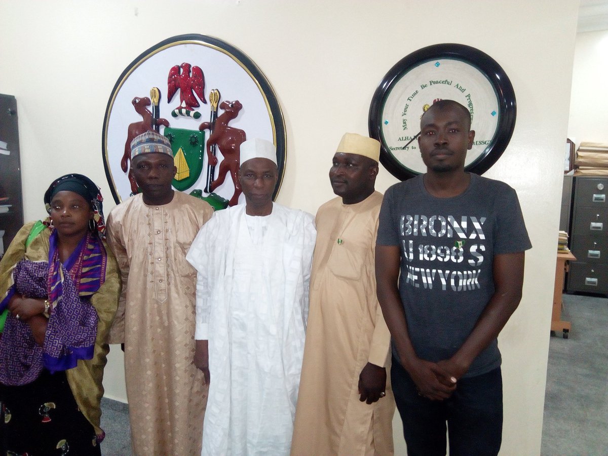 NYO KANO STATE executives on our personal visit to the SSG his excellency ALH USMAN ALH. due to enhance the activities concerning kano state youth.